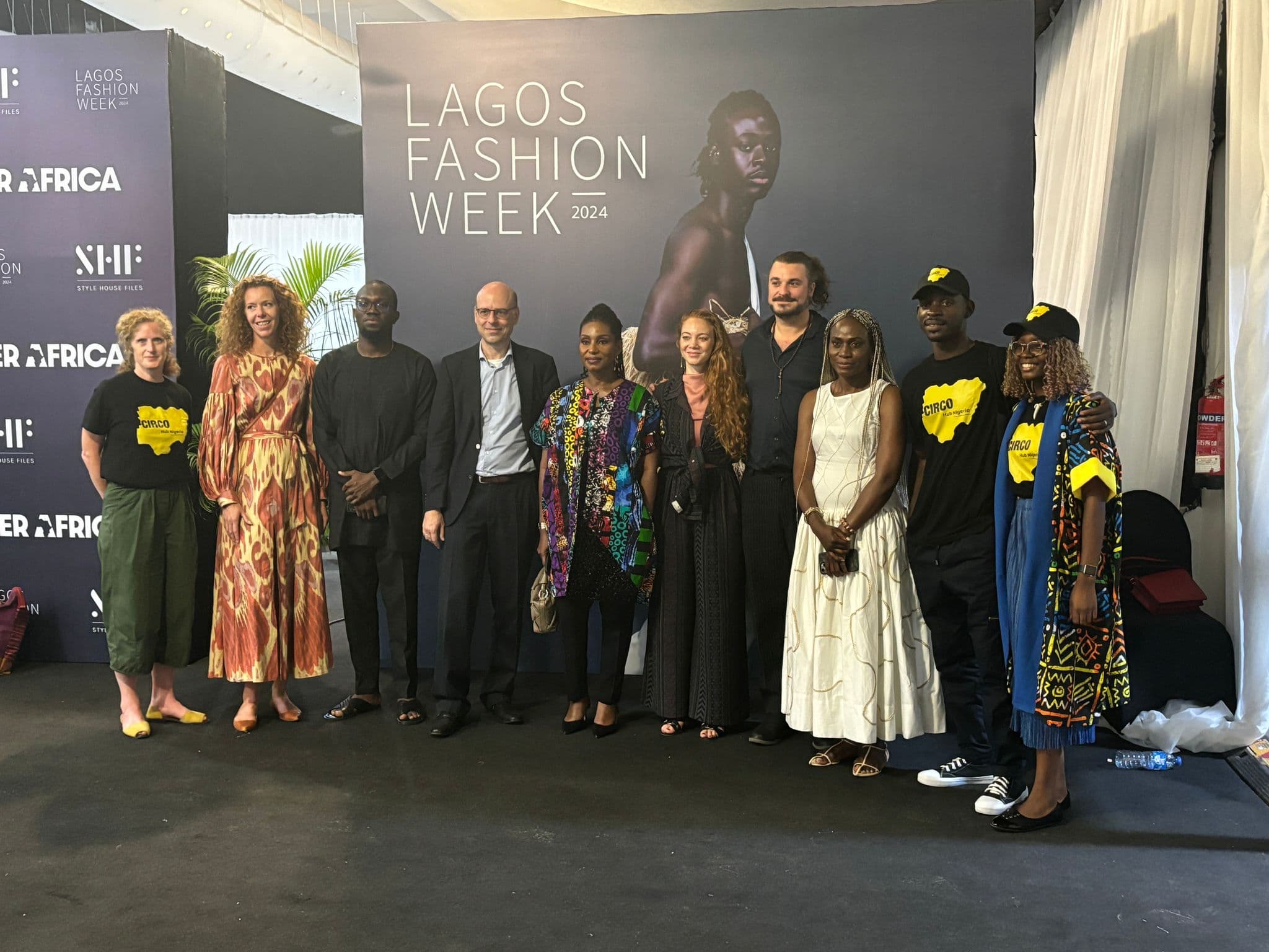The Holland Circular Hotspot team at the Dutch-Nigerian Exchange Programme event Lagos Fashion Week in 2024